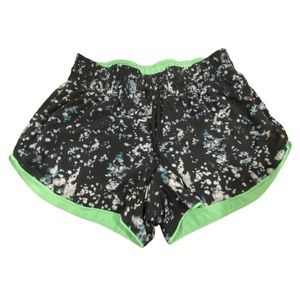 lululemon athletica Choose A side Black Speckled or Green Athletic Shorts size 6